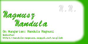 magnusz mandula business card